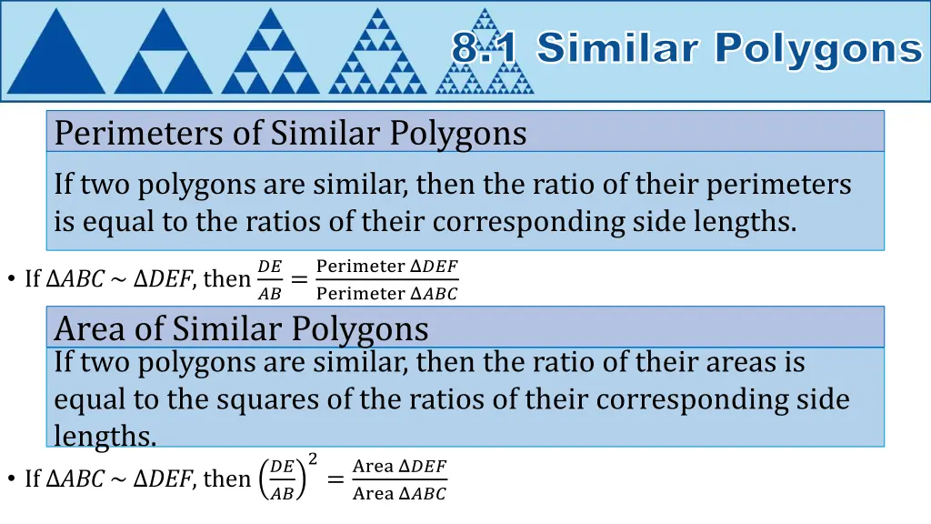 8 1 similar polygons 5