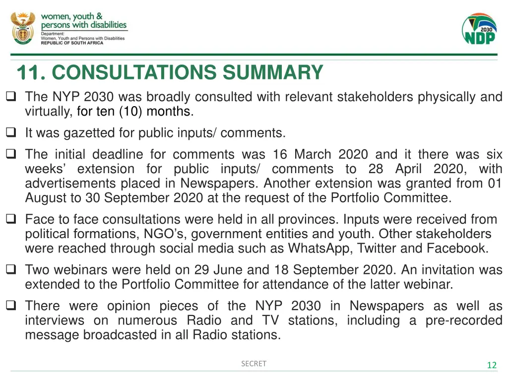 11 11 consultations summary the nyp 2030