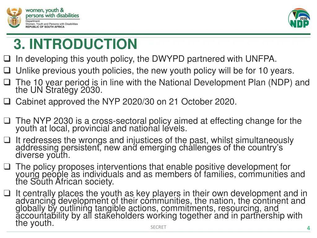 3 introduction in developing this youth policy