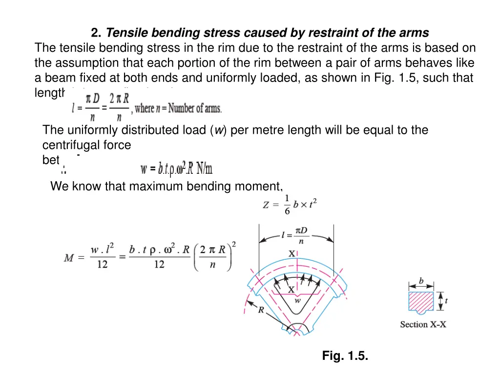 2 tensile bending stress caused by restraint