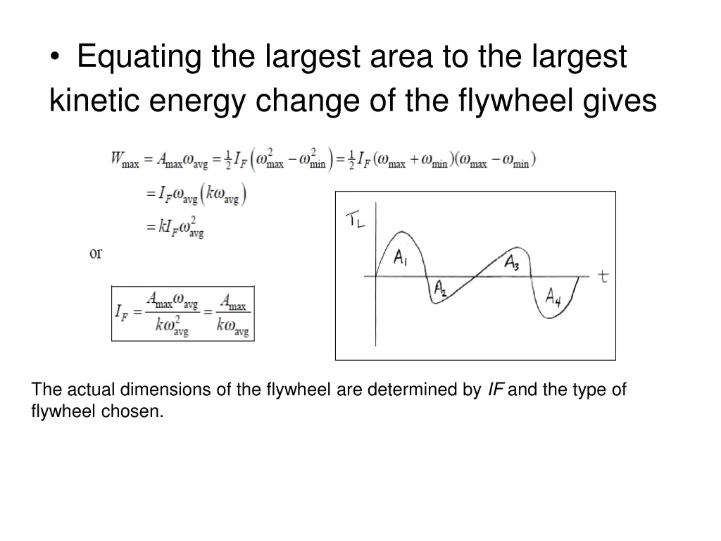 equating the largest area to the largest