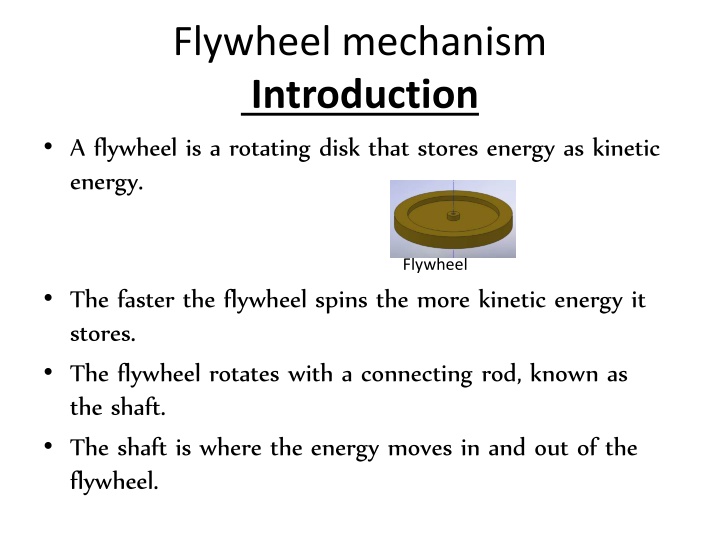 flywheel mechanism introduction a flywheel