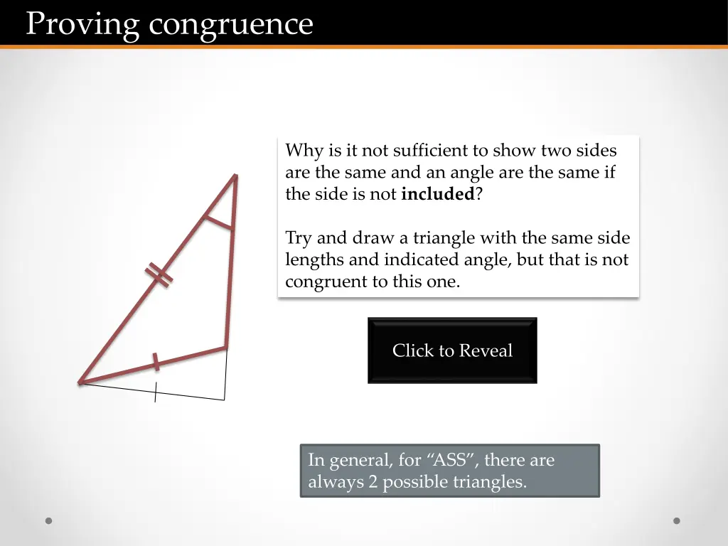 proving congruence 1