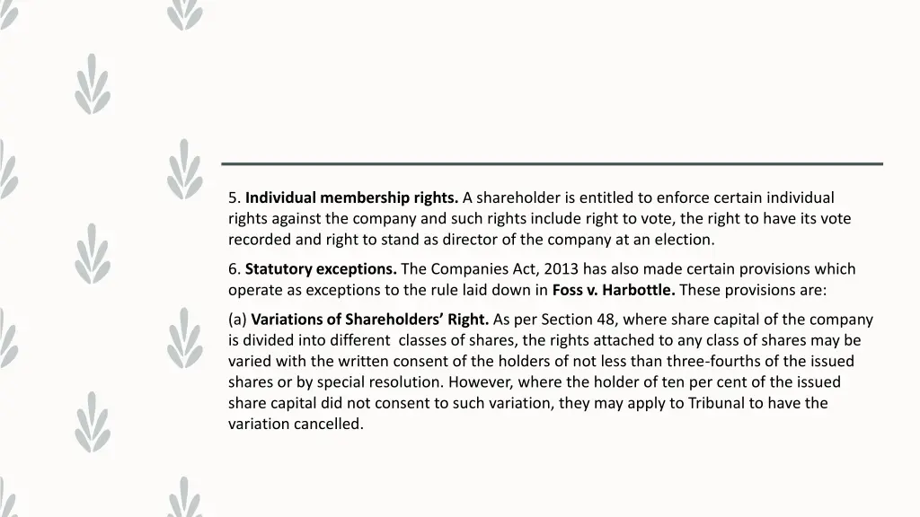 5 individual membership rights a shareholder