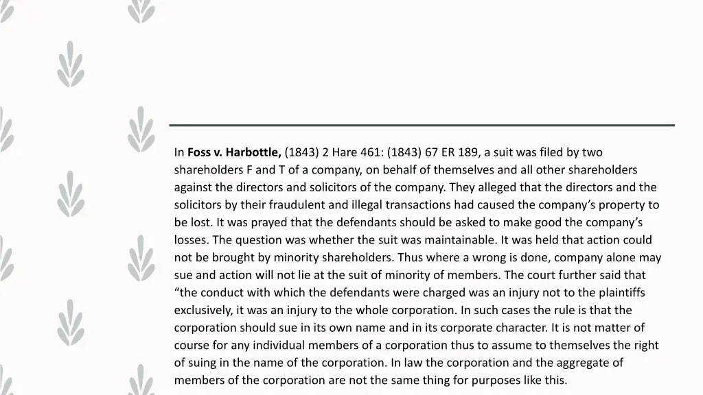 in foss v harbottle 1843 2 hare 461 1843