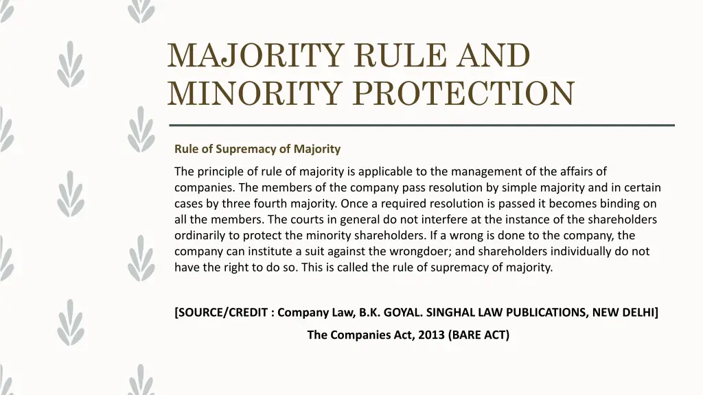 majority rule and minority protection 1