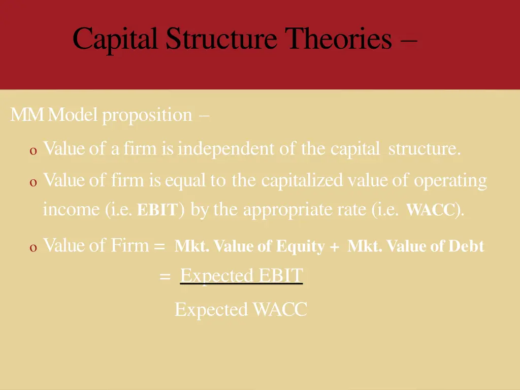 capital structure theories 5