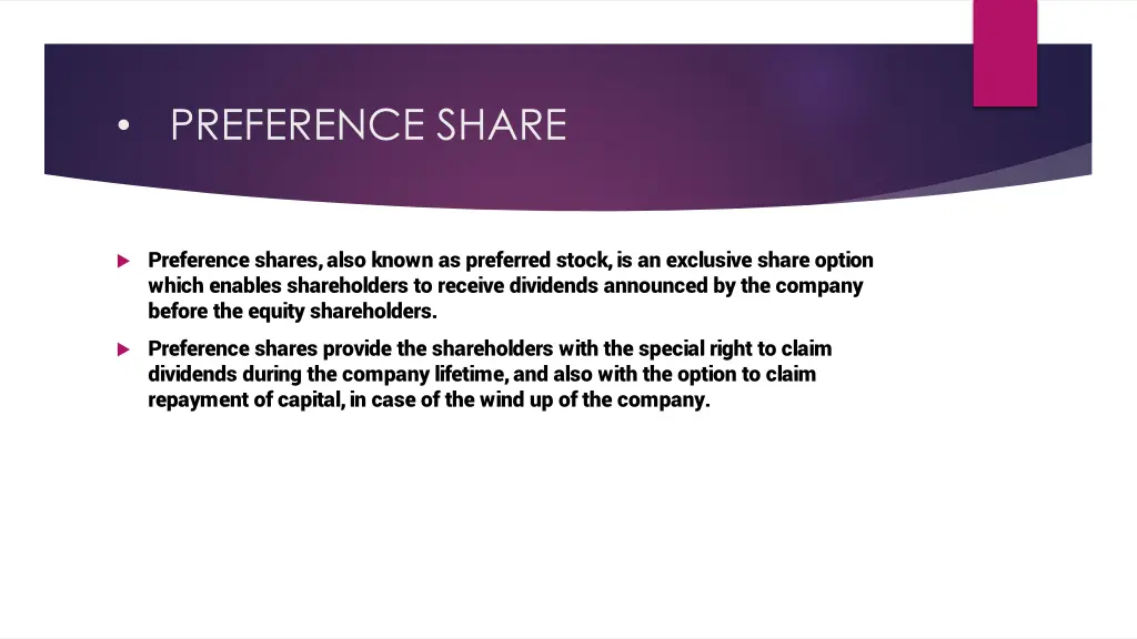 preference share