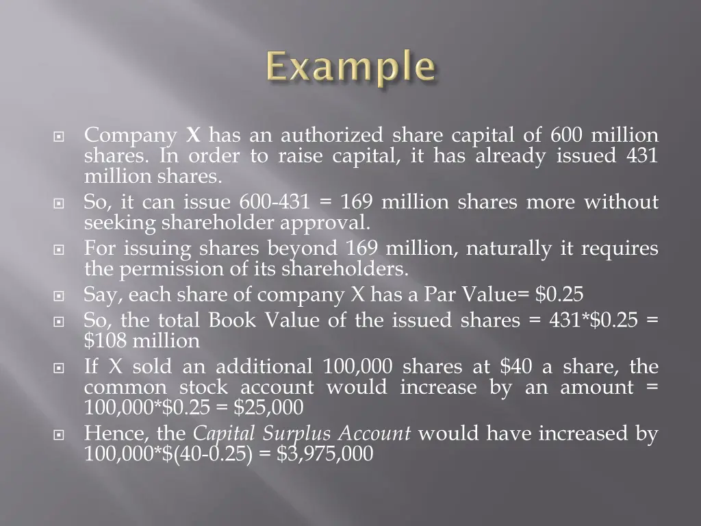 company x has an authorized share capital