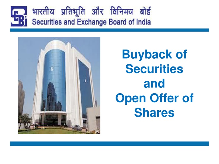 buyback of securities and open offer of shares