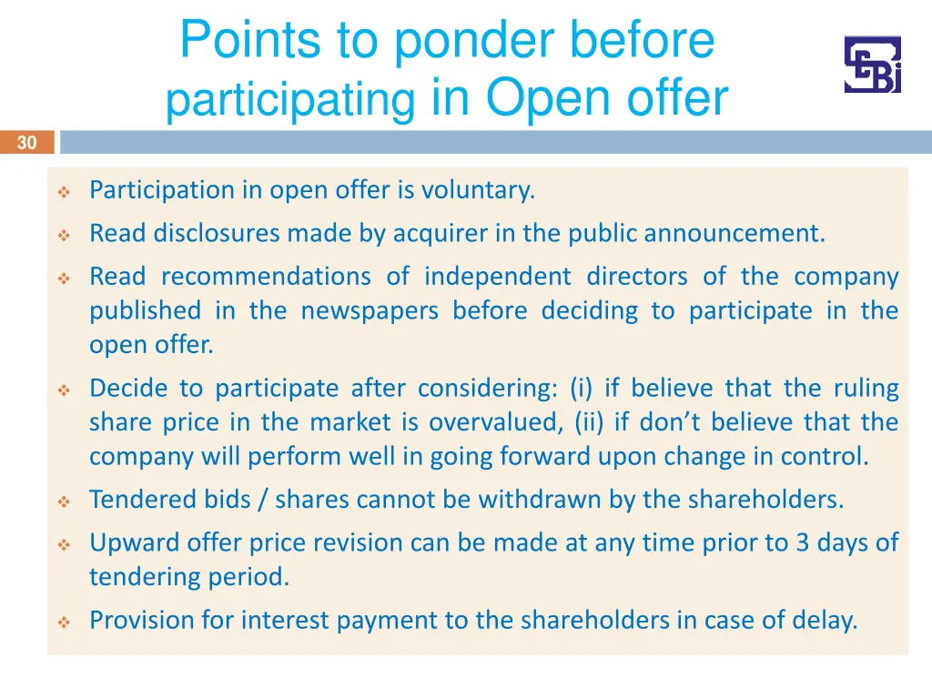 points to ponder before participating in open