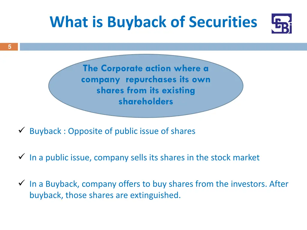 what is buyback of securities