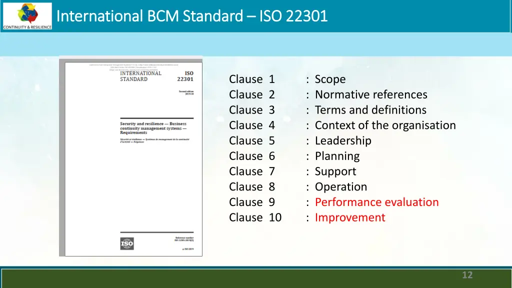 international bcm standard international