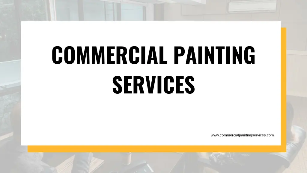 commercial painting services