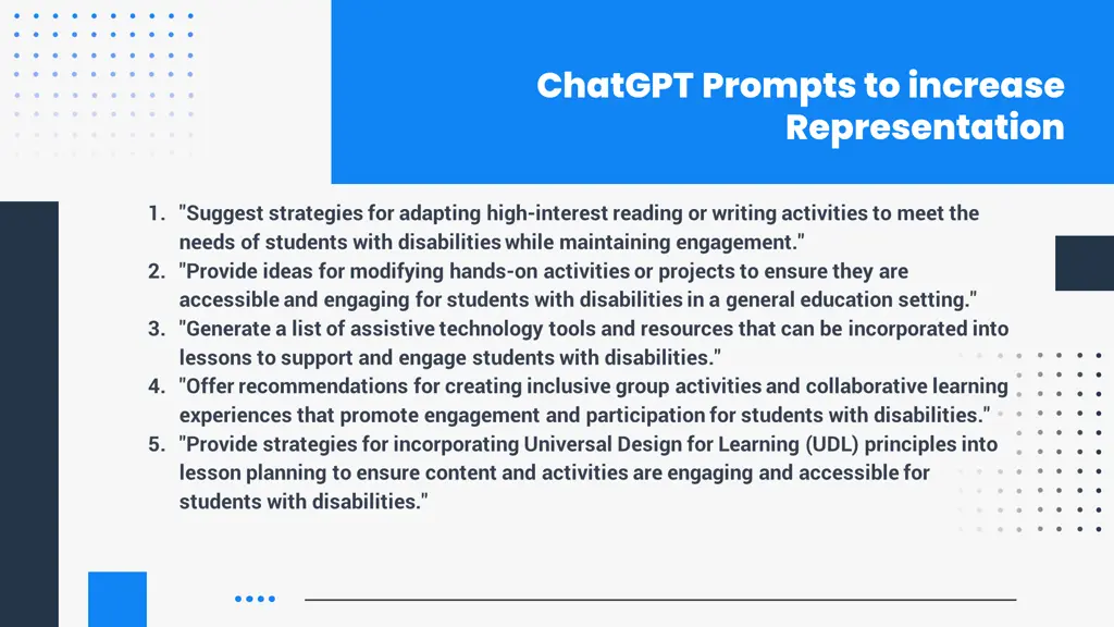 chatgpt prompts to increase representation