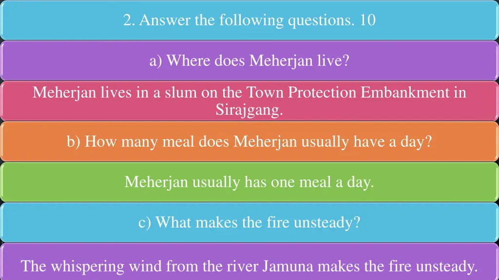 2 answer the following questions 10