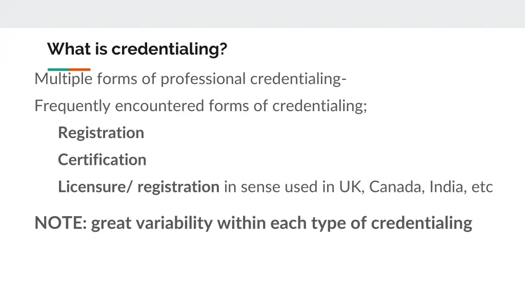 what is credentialing 2