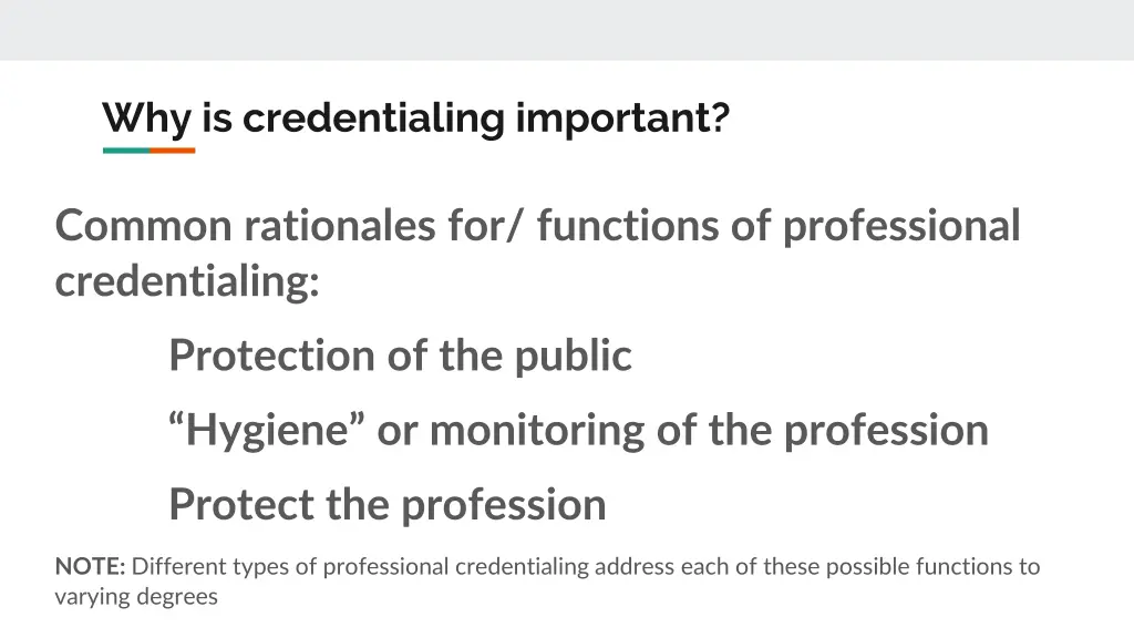 why is credentialing important