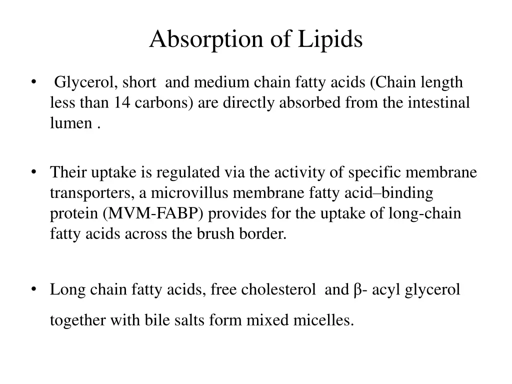 absorption of lipids