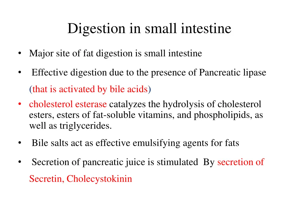 digestion in small intestine