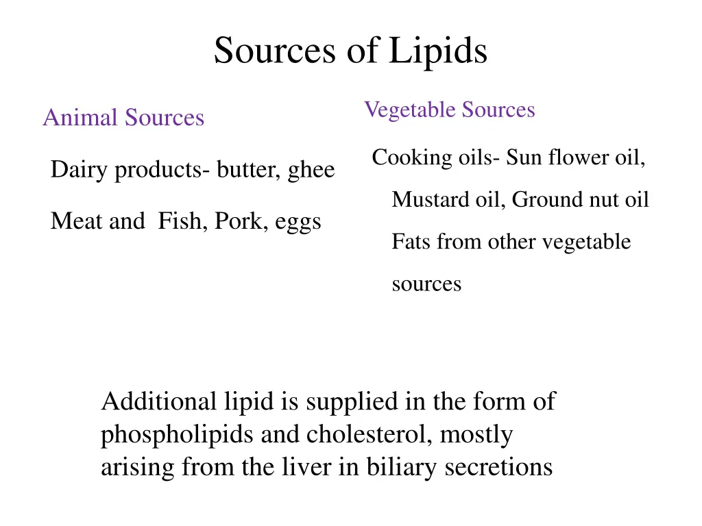 sources of lipids