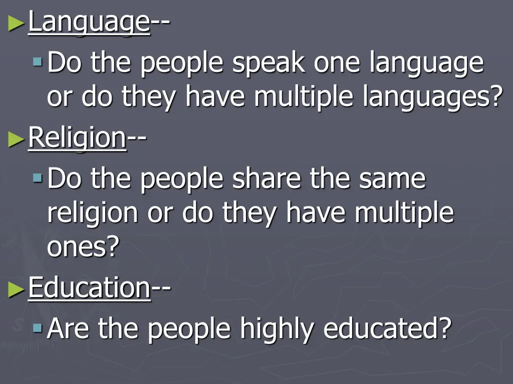 language do the people speak one language