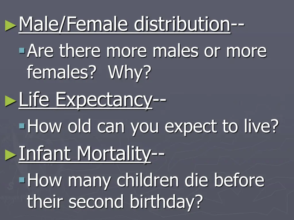 male female distribution are there more males