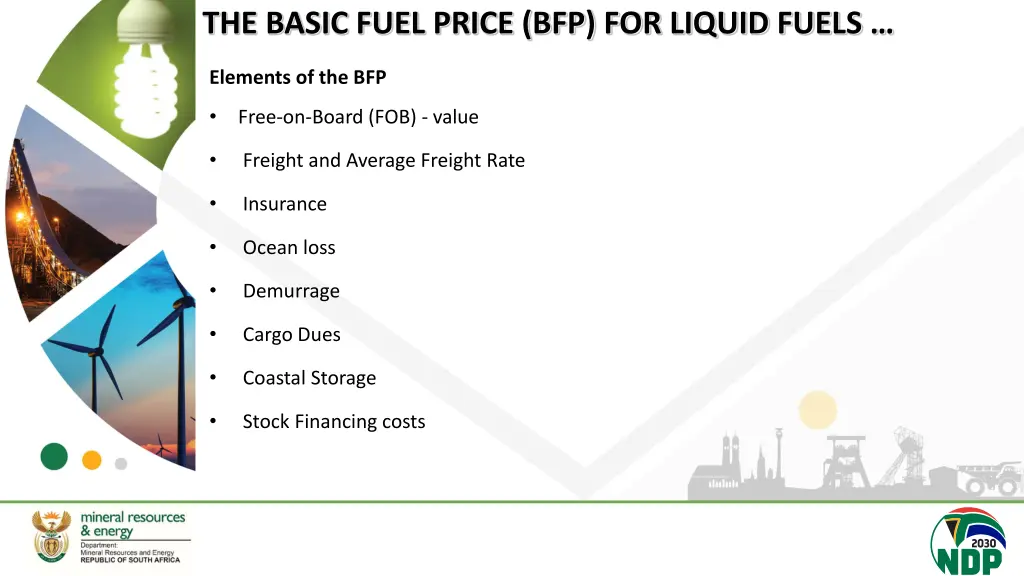 the basic fuel price bfp for liquid fuels 2