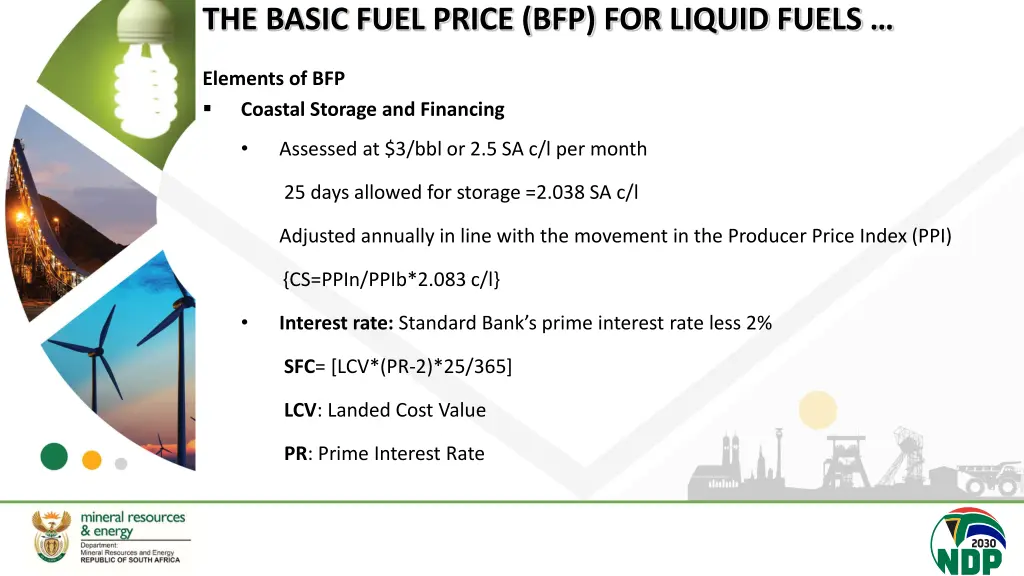 the basic fuel price bfp for liquid fuels 8