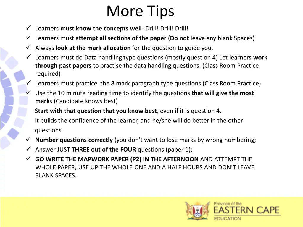 more tips