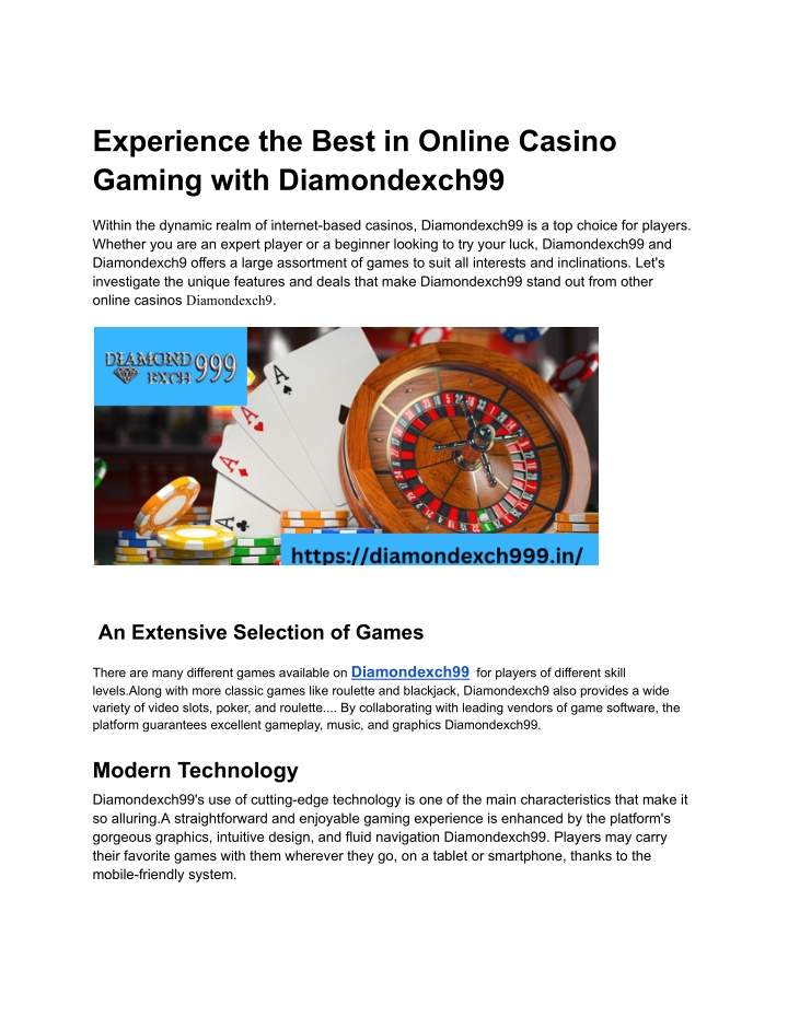 experience the best in online casino gaming with