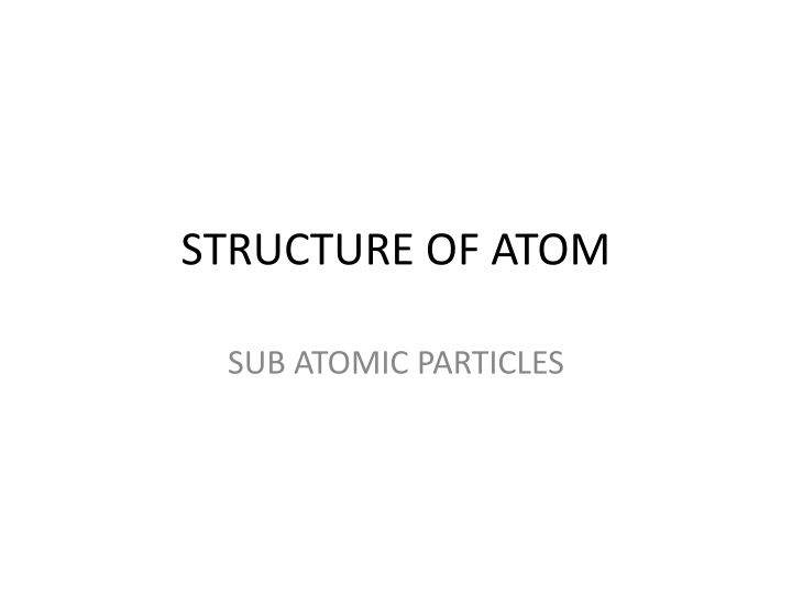 structure of atom