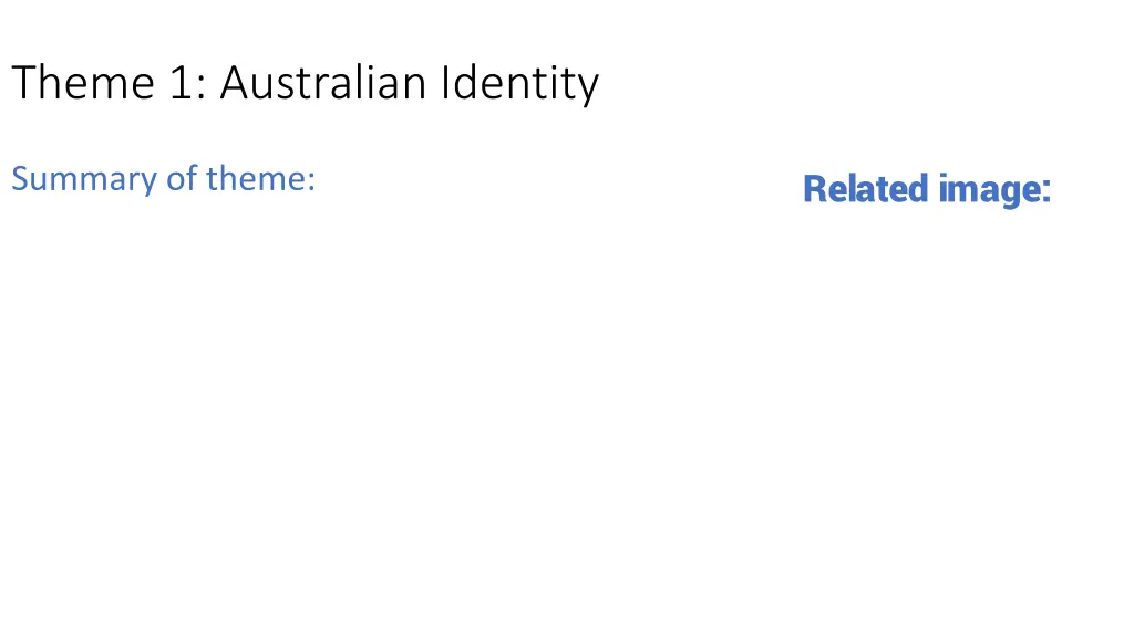 theme 1 australian identity