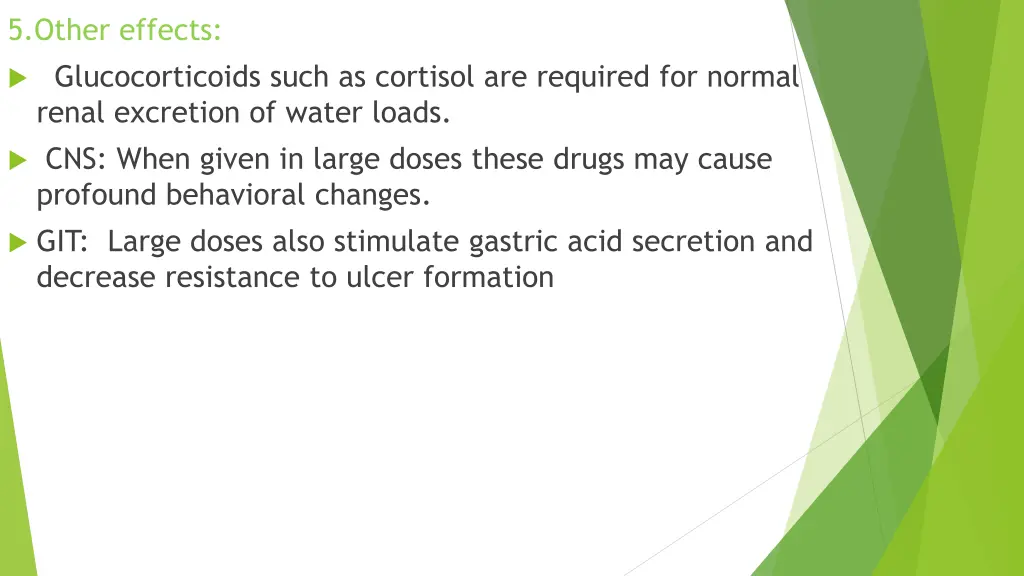 5 other effects glucocorticoids such as cortisol