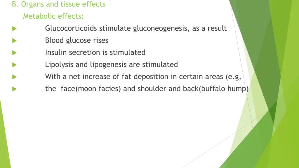 b organs and tissue effects metabolic effects