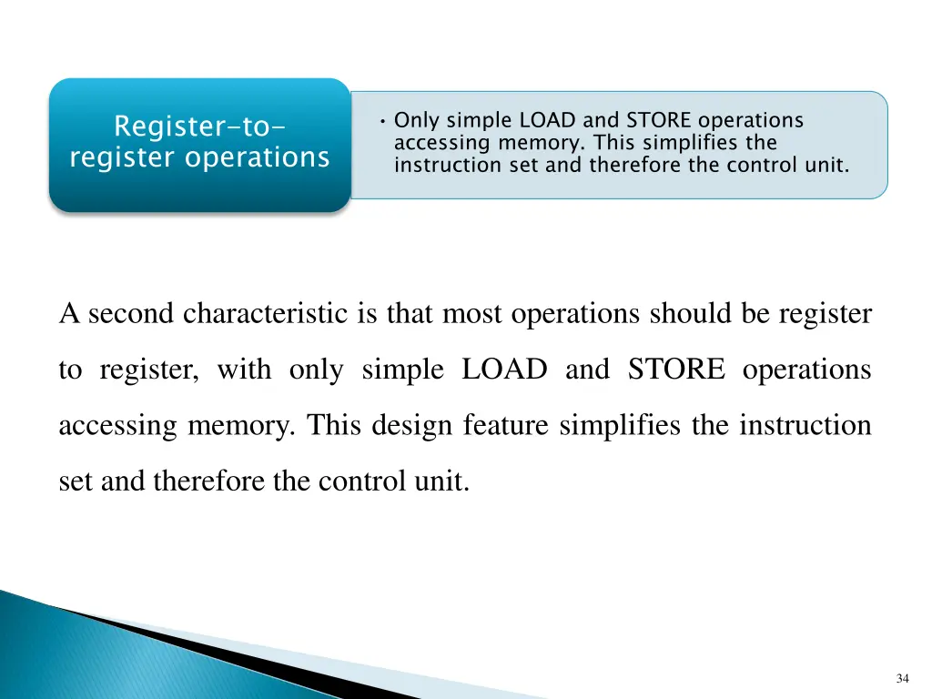 only simple load and store operations accessing