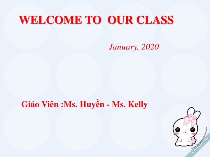 welcome to our class