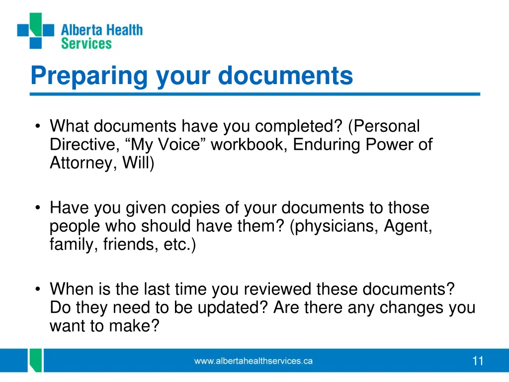 preparing your documents