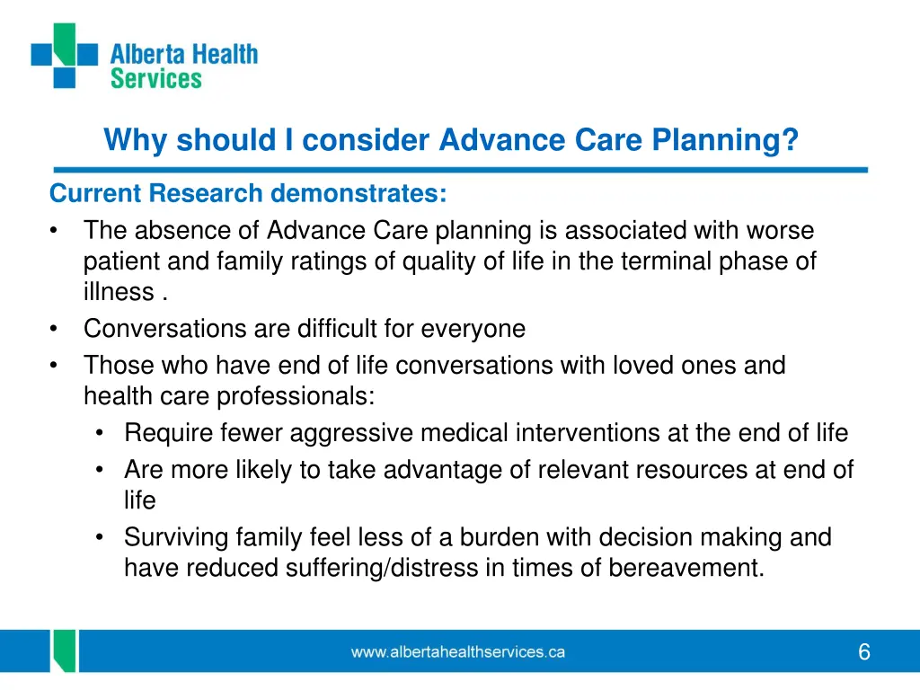 why should i consider advance care planning 2