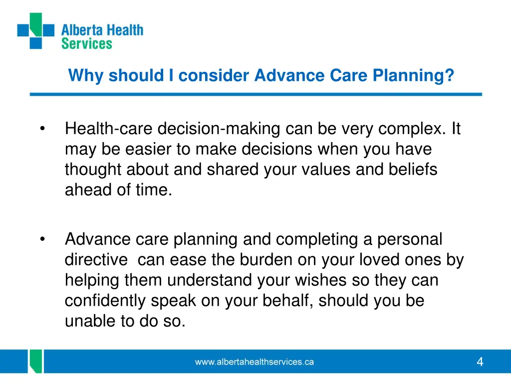 why should i consider advance care planning