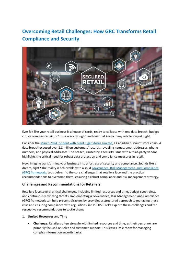 overcoming retail challenges how grc transforms