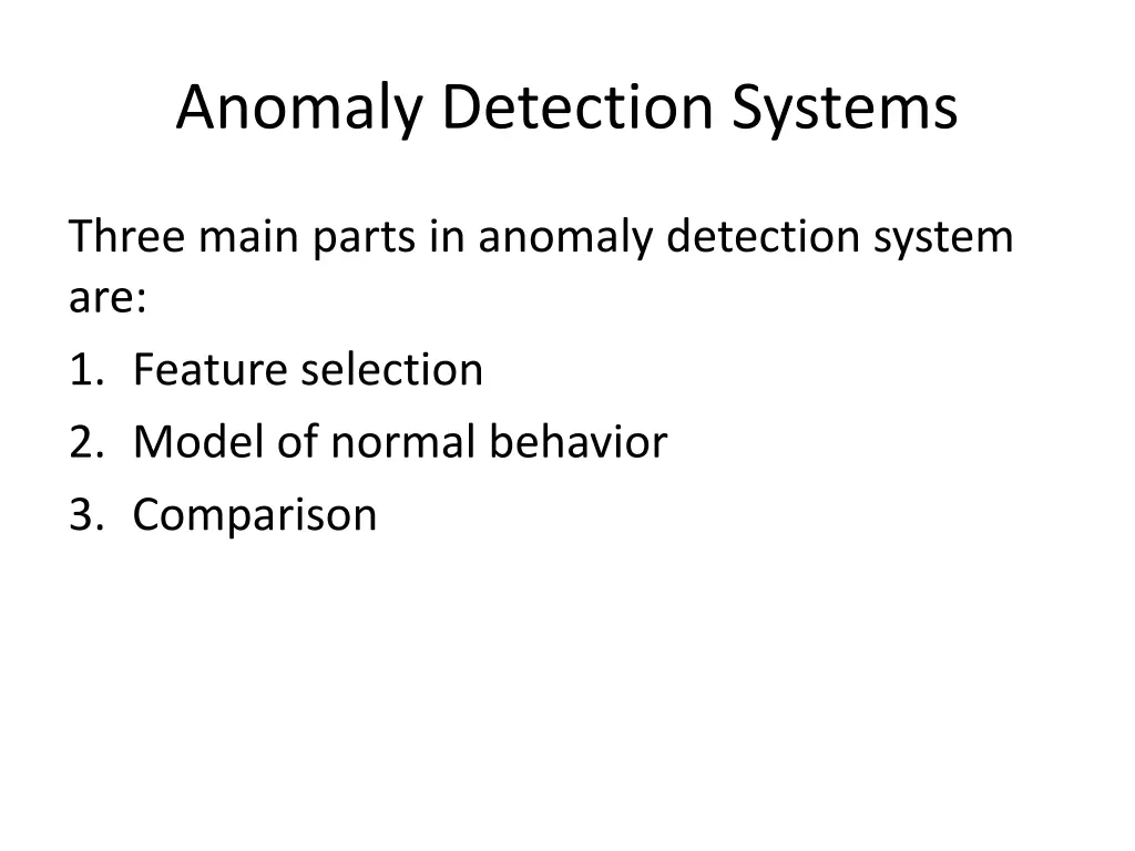 anomaly detection systems