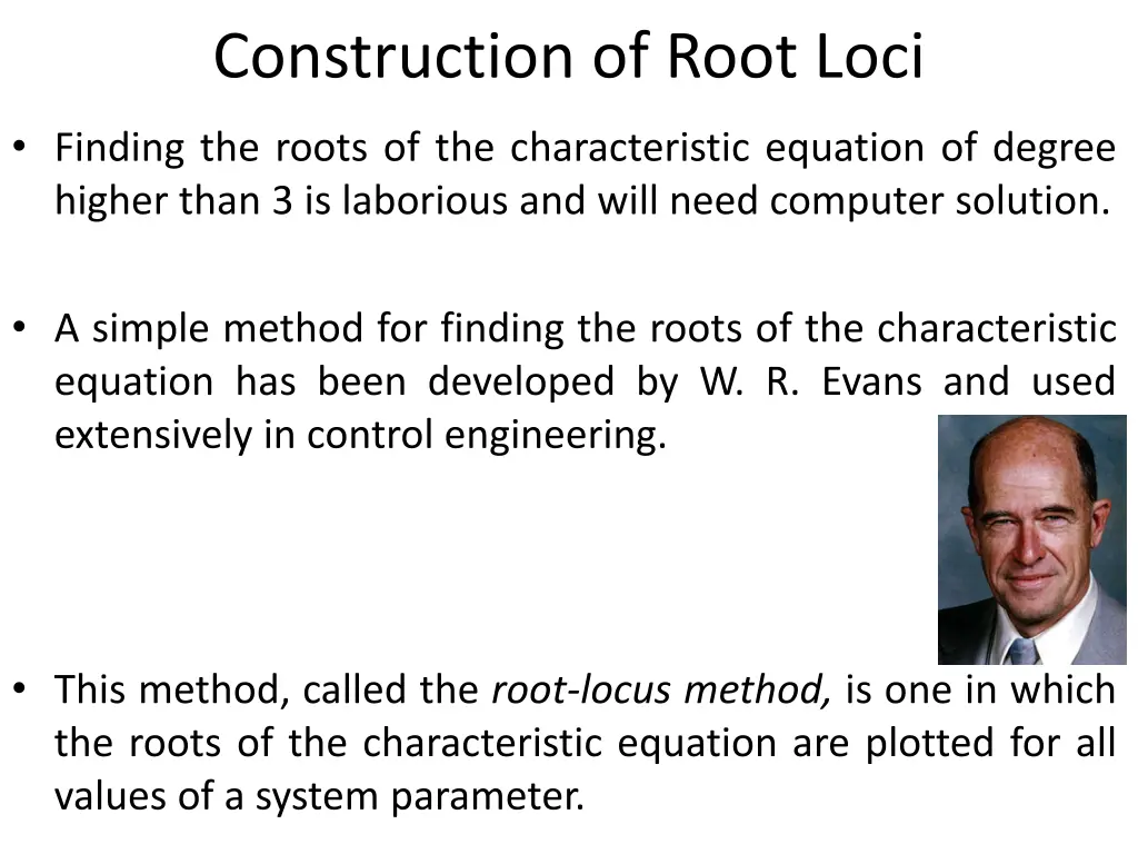 construction of root loci