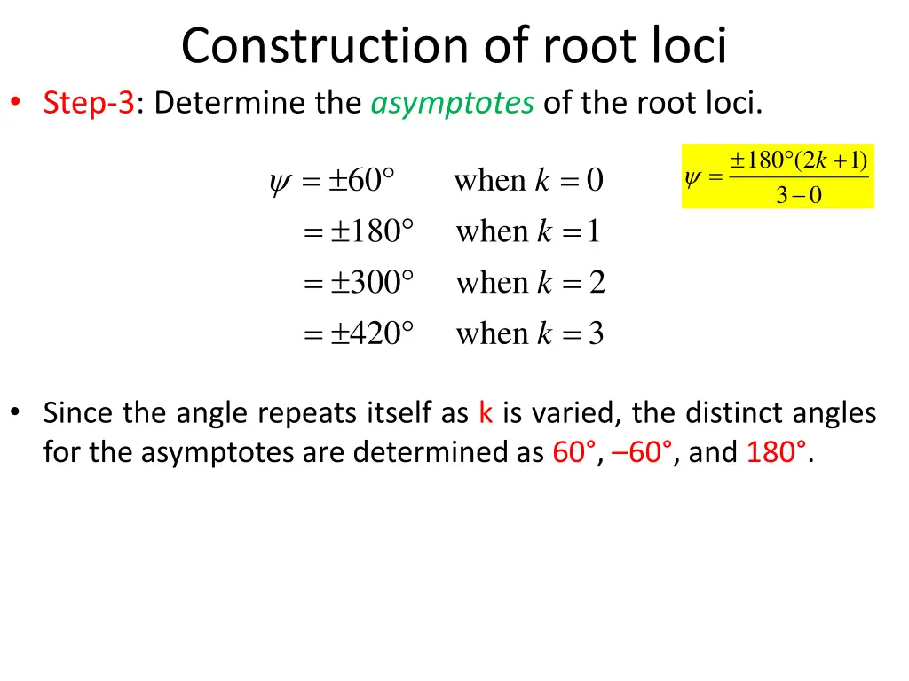 construction of root loci step 3 determine 2