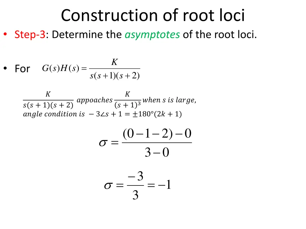 construction of root loci step 3 determine 4