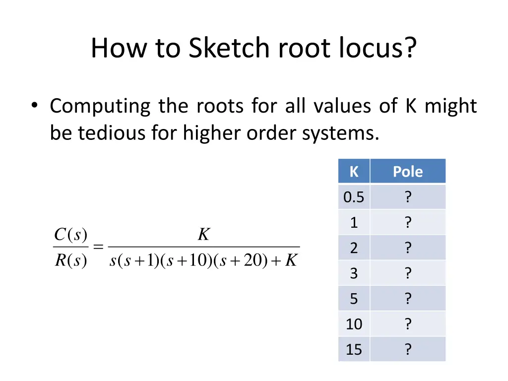 how to sketch root locus 1