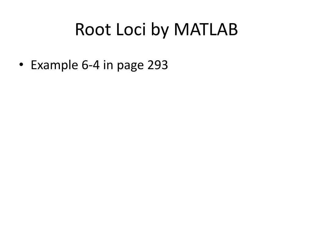 root loci by matlab