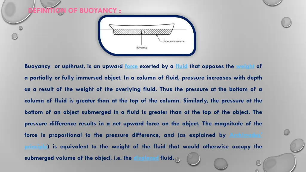 definition of buoyancy