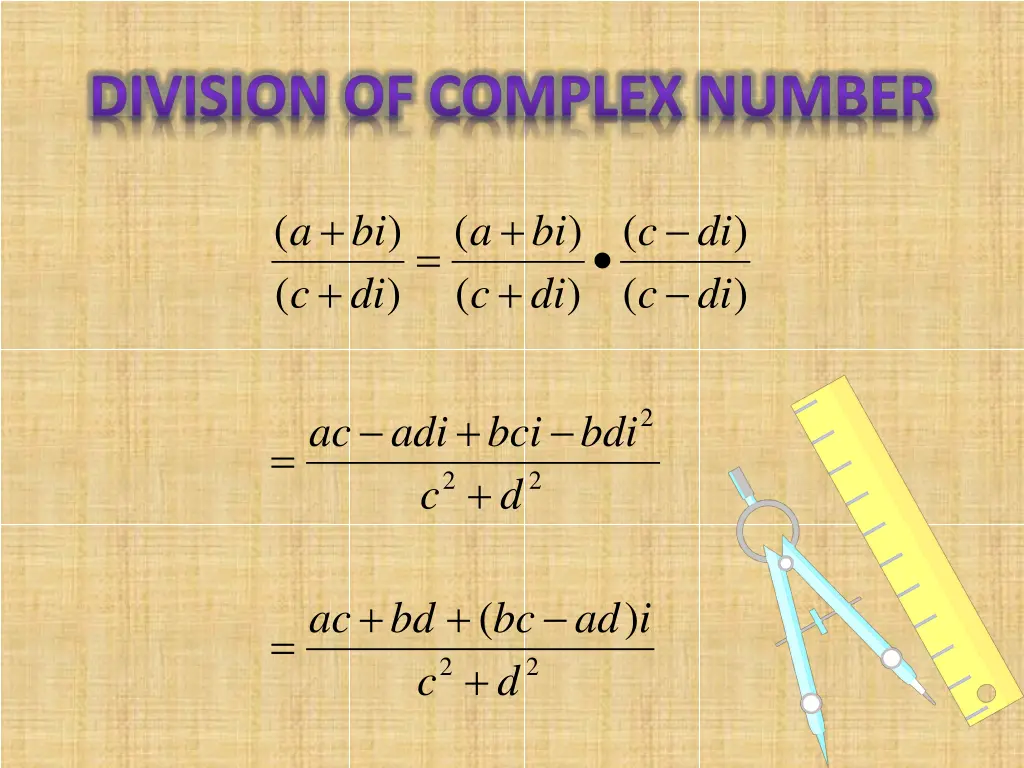 division of complex number