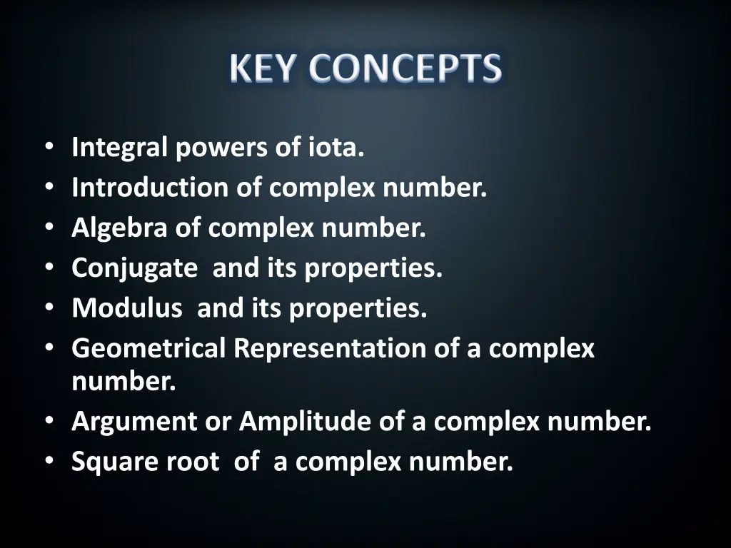 key concepts